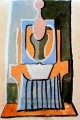 Femme assise dans un fauteuil 1923 Cubismo